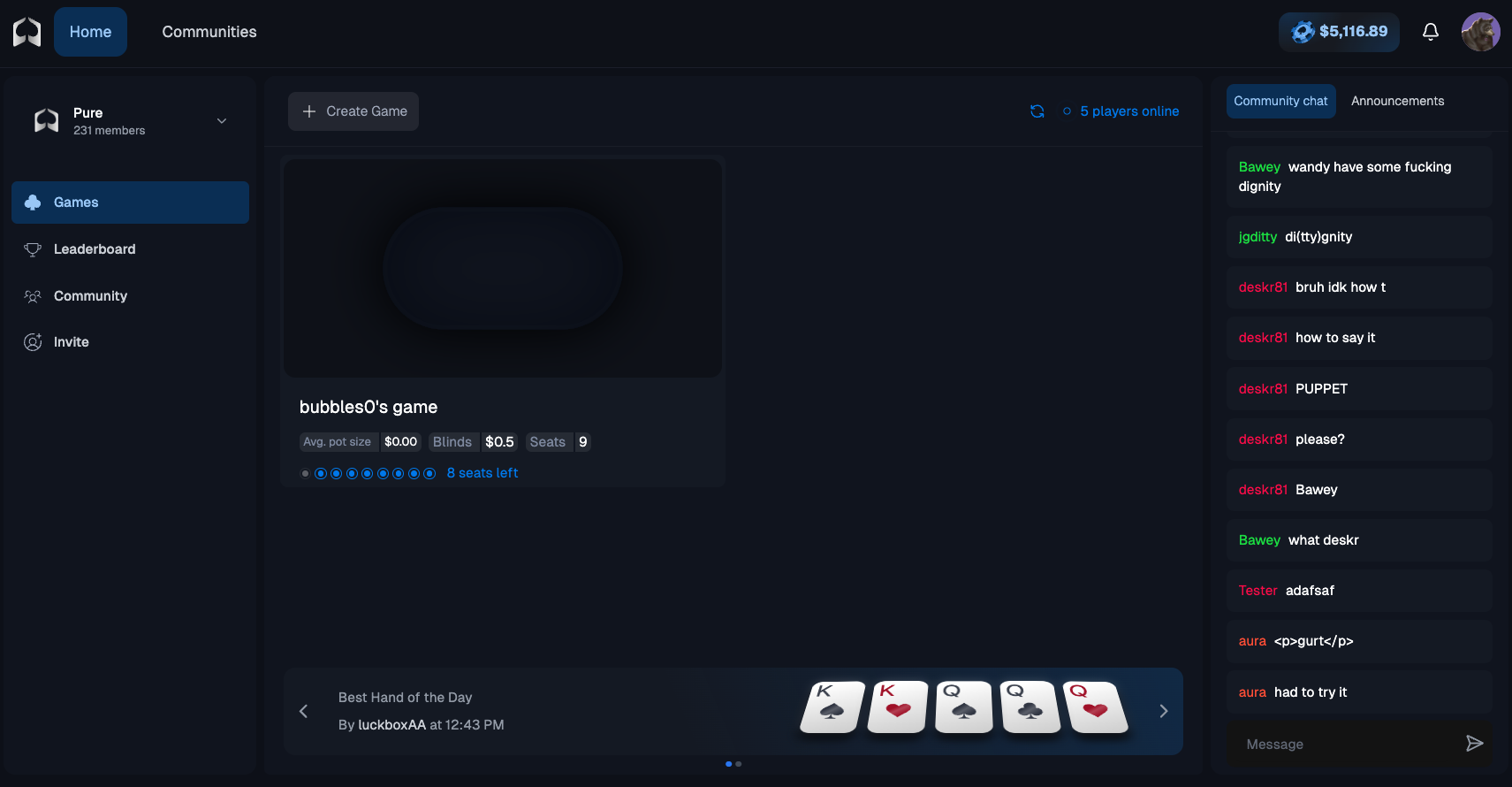 Pure Poker - Table - 1