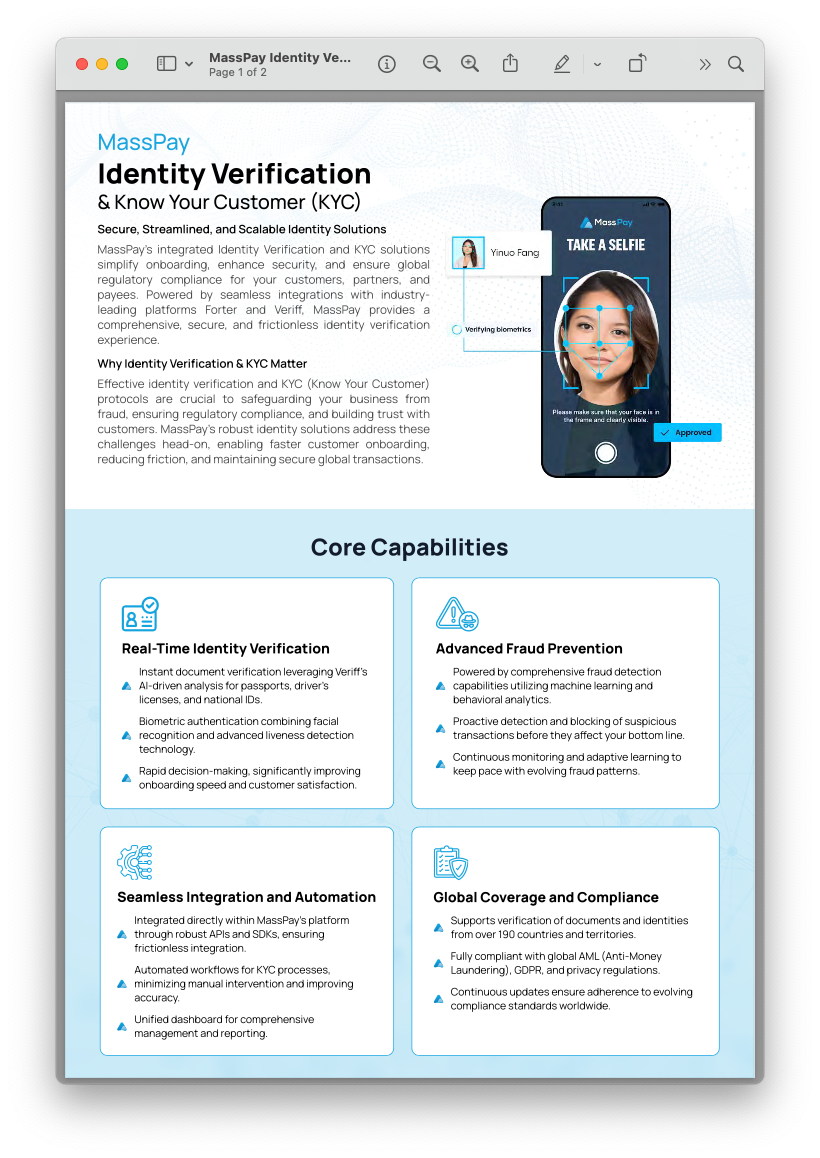 ID Verification & KYC Datasheet Preview Image